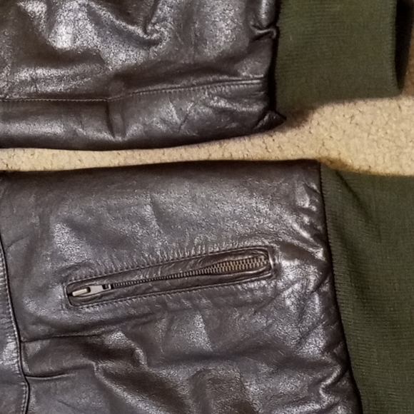 Garsel genuine leather bomber jacket. Quilted lining. Sz 44 - Picture 3 of 7